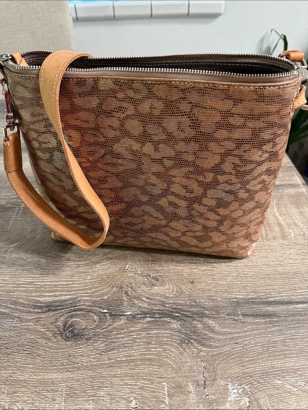 Downtown Consuela iris Crossbody - with leather strap.